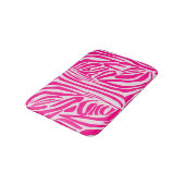Roze zebra print badmat (Gekanteld)