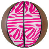 Roze zebra print basketbal (Verticaal)