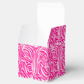 Roze zebra print bedankdoosjes (Geopend)