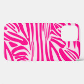 Roze zebra print Case-Mate iPhone case (Achterkant (horizontaal))