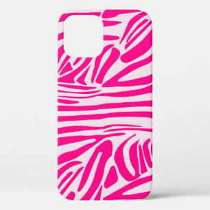 Roze zebra print iPhone 12 hoesje