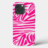 Roze zebra print Case-Mate iPhone case (Achterkant)