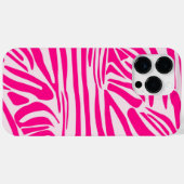 Roze zebra print Case-Mate iPhone case (Achterkant (horizontaal))