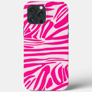 Roze zebra print iPhone 13 pro max hoesje