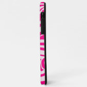 Roze zebra print Case-Mate iPhone case (Achterkant/links)
