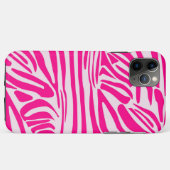 Roze zebra print Case-Mate iPhone case (Achterkant (horizontaal))