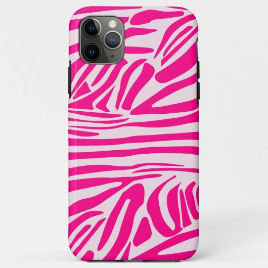 Roze zebra print Case-Mate iPhone case (Achterkant)