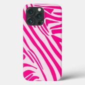 Roze zebra print Case-Mate iPhone case (Achterkant)
