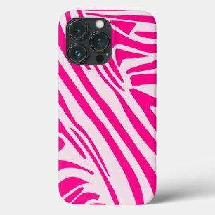 Roze zebra print iPhone 13 pro hoesje