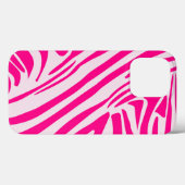 Roze zebra print Case-Mate iPhone case (Achterkant (horizontaal))