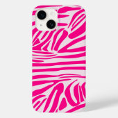 Roze zebra print Case-Mate iPhone case (Achterkant)