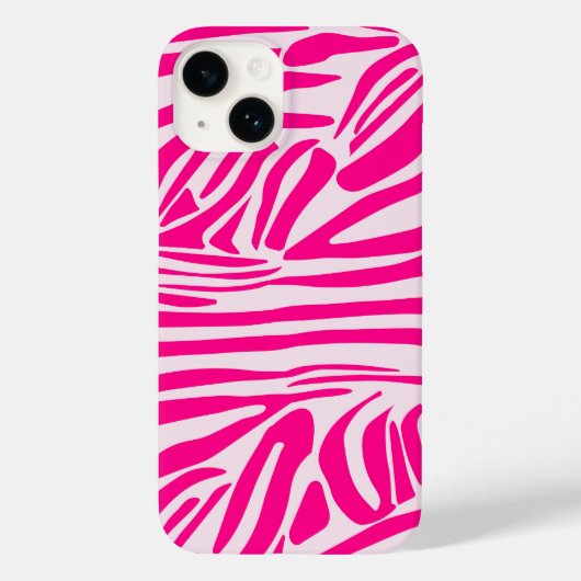Roze zebra print Case-Mate iPhone case (Achterkant)