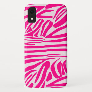 Roze zebra print iPhone XR hoesje