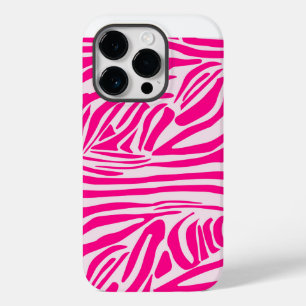 Roze zebra print Case-Mate iPhone 14 pro hoesje