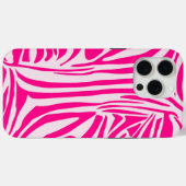 Roze zebra print Case-Mate iPhone case (Achterkant (horizontaal))