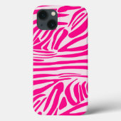 Roze zebra print Case-Mate iPhone case (Achterkant)