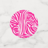 Roze zebra print confetti (Kleine voorkant)