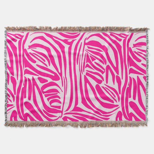 Roze zebra print deken (Voorkant)