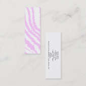 Roze Zebra print, dierlijk patroon. Mini Visitekaartje (Voorkant / Achterkant)