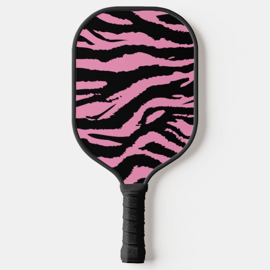 Roze Zebra Print Dierlijk Patroon Pickleball Paddle (Achterkant)