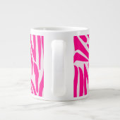 Roze zebra print extra grote beker (Achterkant)