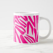 Roze zebra print extra grote beker (Rechts)