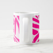 Roze zebra print extra grote beker (Achterkant)