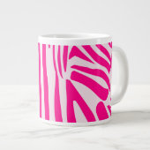 Roze zebra print extra grote beker (Voorkant rechts)