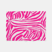 Roze zebra print fleece deken (Voorkant (Horizontaal))