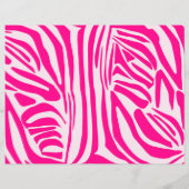 Roze zebra print flyer (Achterkant)