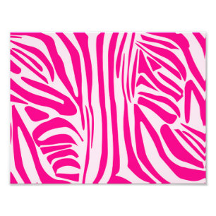 Roze zebra print foto afdruk