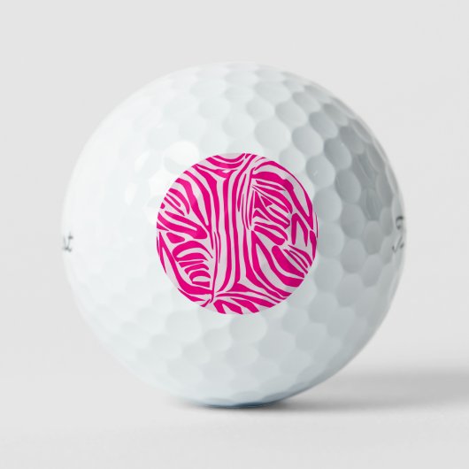 Roze zebra print golfballen (Voorkant)