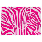 Roze zebra print groot cadeauzakje (Achterkant)