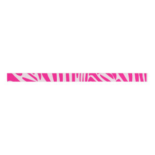 Roze zebra print grosgrain lint