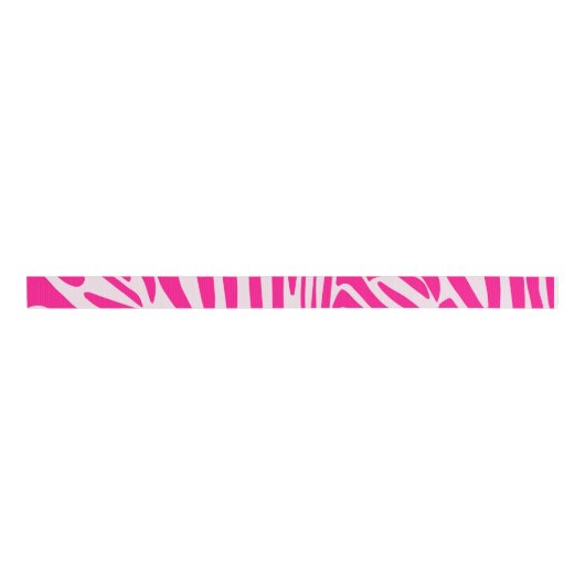Roze zebra print grosgrain lint (Voorkant)