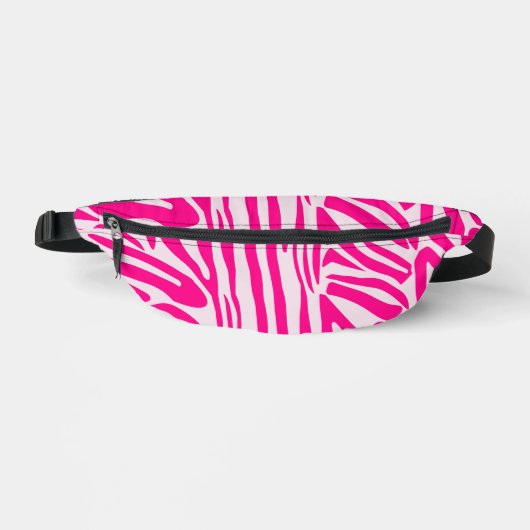 Roze zebra print heuptasje (Voorkant)