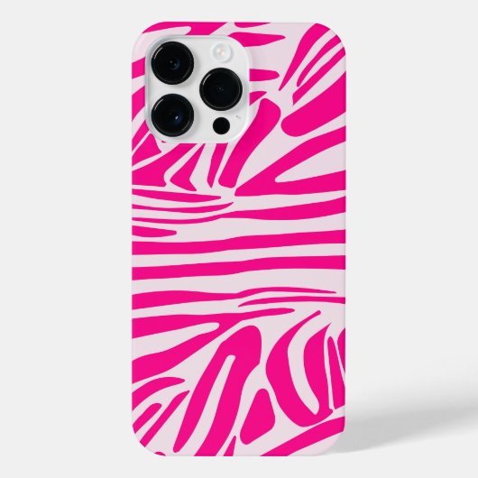 Roze zebra print iPhone hoesje (Achterkant)
