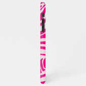 Roze zebra print iPhone hoesje (Linkerkant)