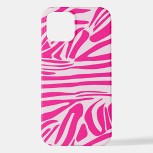 Roze zebra print iPhone 12 hoesje