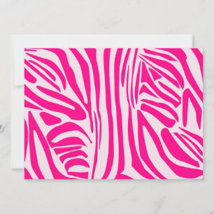 Roze zebra print kaart
