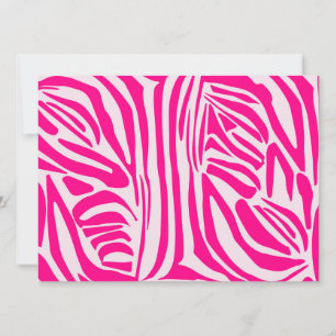 Roze zebra print kaart