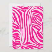 Roze zebra print kaart (Achterkant)