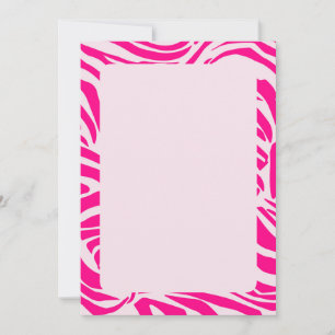 Roze zebra print kaart