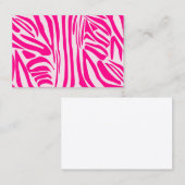 Roze zebra print klantenkaartje (Voorkant / Achterkant)