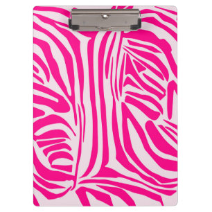 Roze zebra print klembord
