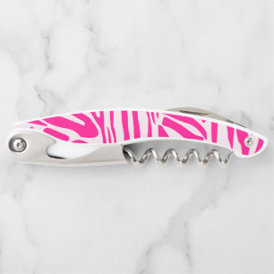 Roze zebra print kurkentrekker