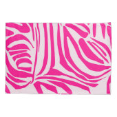Roze zebra print kussensloop (Achterkant-Links)