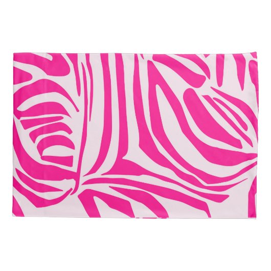 Roze zebra print kussensloop (Achterkant-Links)