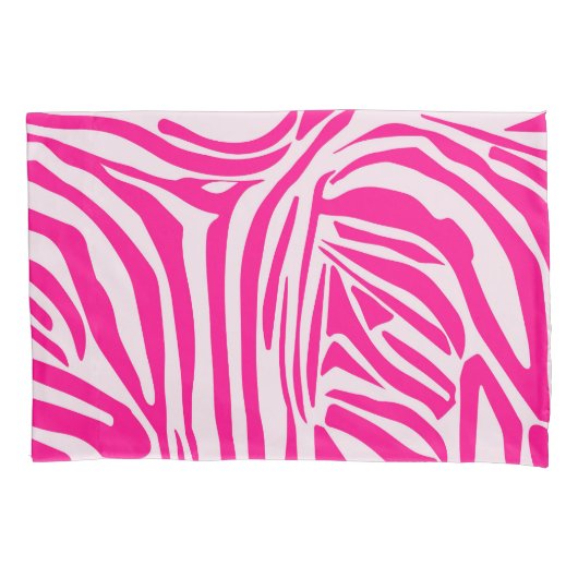 Roze zebra print kussensloop (Voorkant-Links)