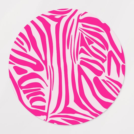Roze zebra print labels (Design 1)